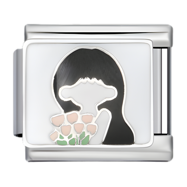 C1003_Girl with Flowers, Enamel .png