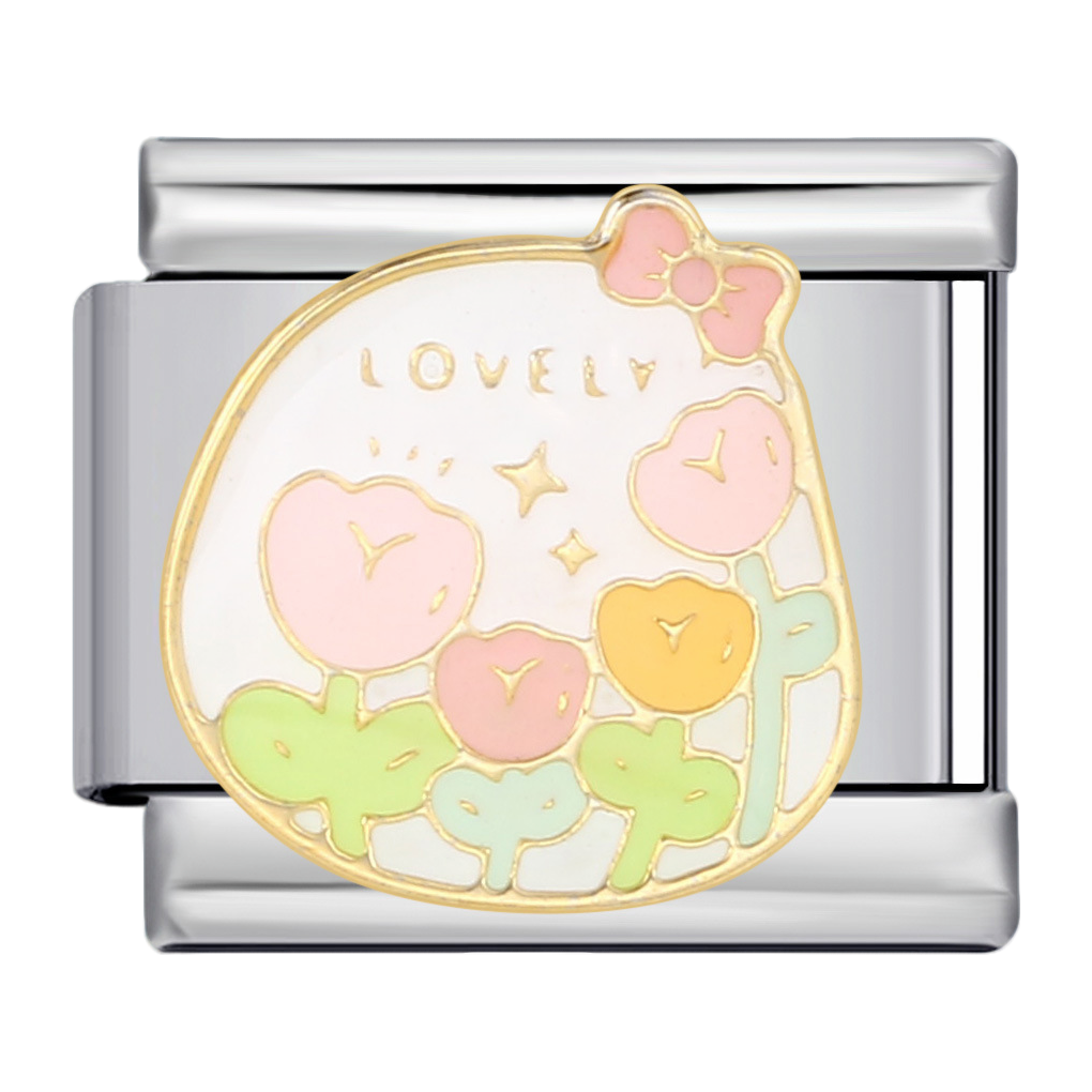 C1053_Flower Pattern with Bow, Gold - colored.png