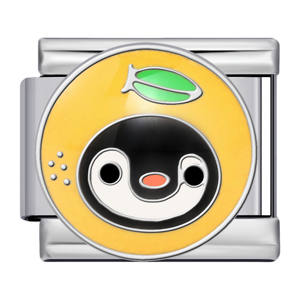 C1107_Penguin in Orange Enamel with Leaf.png