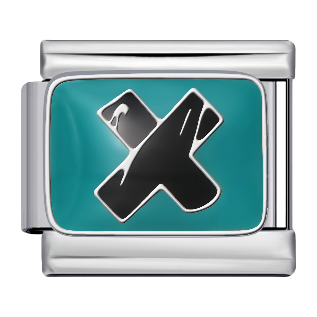 C1231_Black Letter X, Teal Background.png