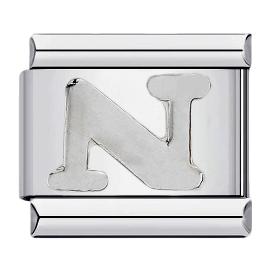 C0498_Vintage Letter N in Silver.png
