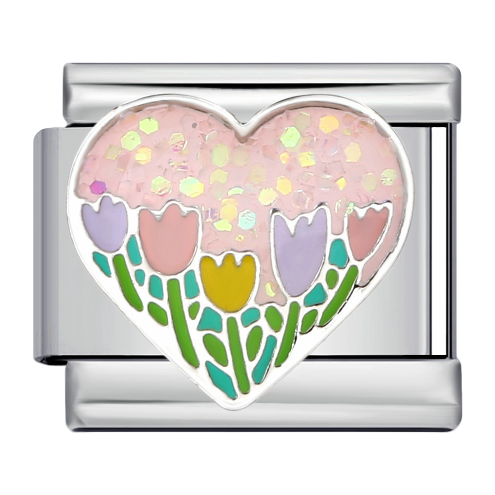 C0620_Heart with Tulips, Pink Glitter.png