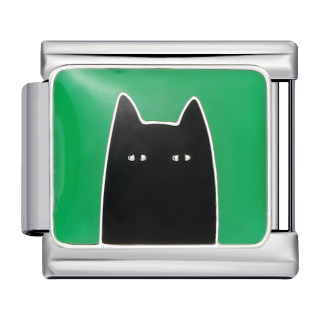C0694_Black Cat on Green Background.png