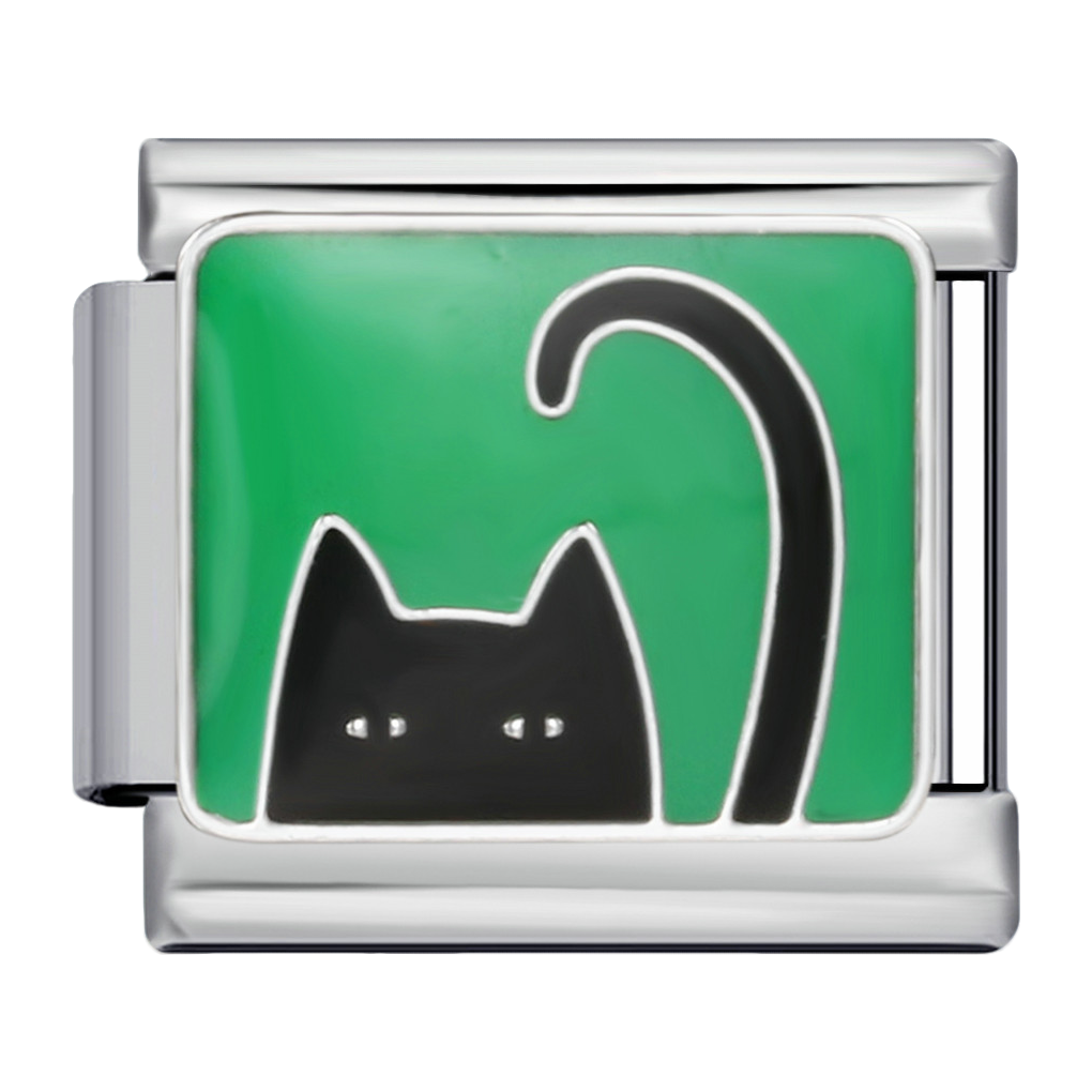 C0695_Black Cat on Green Background.png