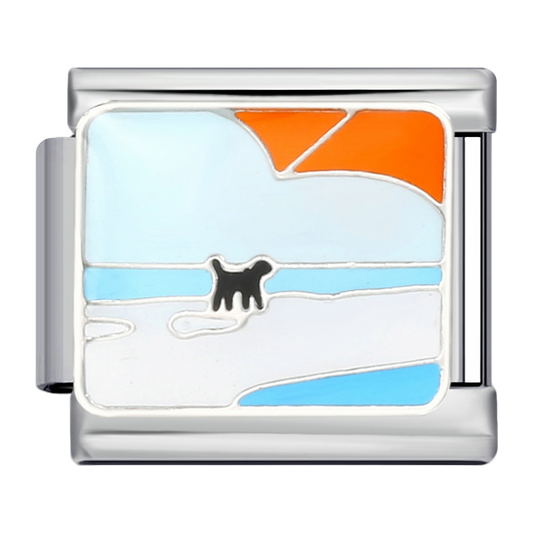 C0701_Beach Scene with Dog, Enamel.png