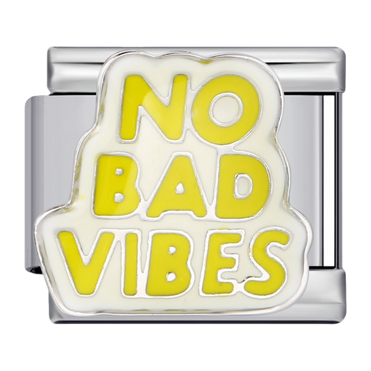 C0777_"No Bad Vibes" Letter Charm, Yellow Enamel.png