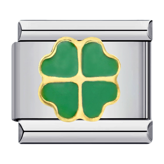 C0941_Four - Leaf Clover, Green Enamel, Gold Trim.png
