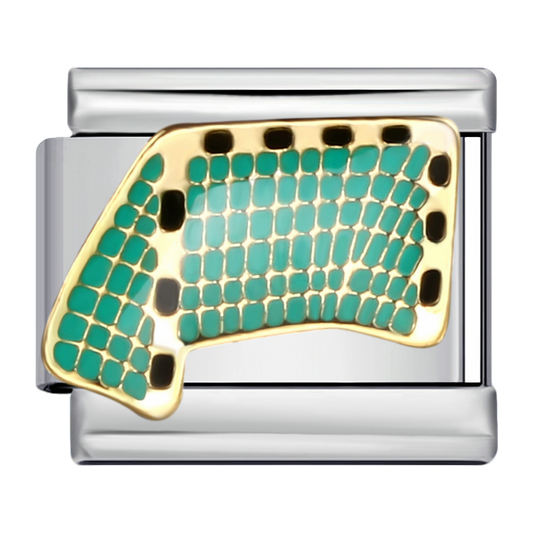 C0994_Green and Black Crocodile Skin Pattern in Gold.png