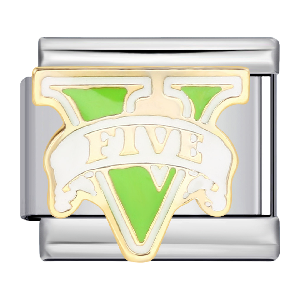 C1059_Shield with Green Enamel and "FIVE".png