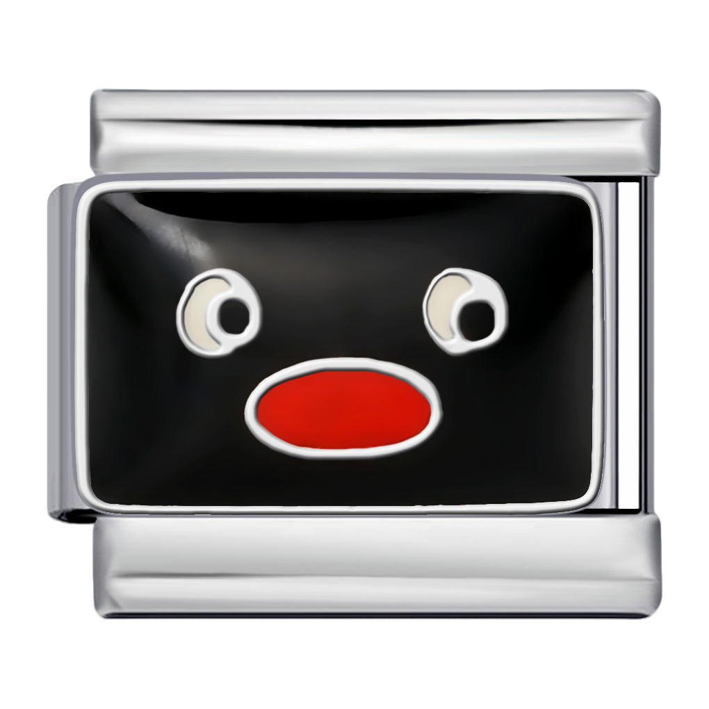 C1114_Silver Charm with Black Face, Red Mouth and White Eyes.png