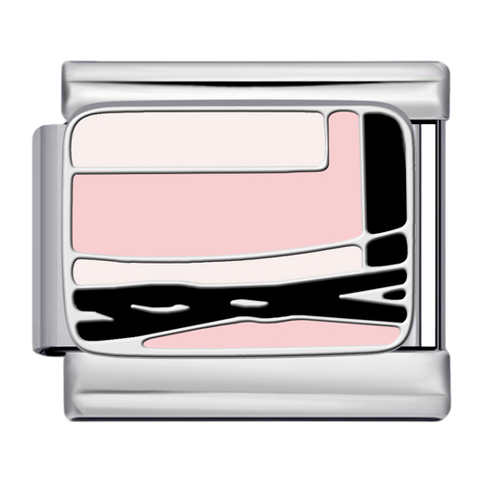 C1222_Abstract Art Charm, Silver with Pink and Black Enamel.png